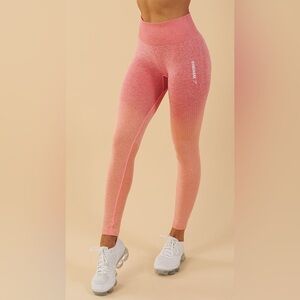 🦈Gymshark Cute 🍑Peachy-Coral Slimming Seamless Workout Leggings